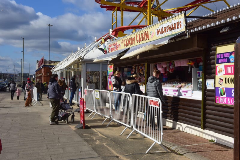Queuing for candy floss in South Shields on Easter Monday.