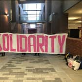 Sheffield students occupied the Charles Street building as part of a rent strike. Image: Sheffield Hallam University Rent Strike