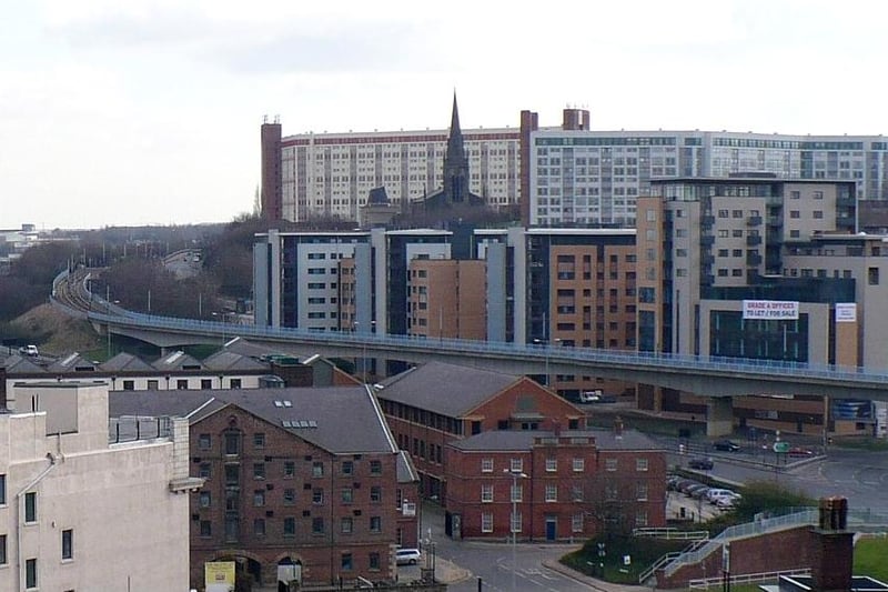 A view looking south east, taken from Castle Market in 2009