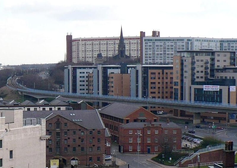 A view looking south east, taken from Castle Market in 2009