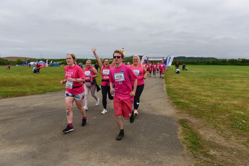 Runners enjoy taking part in the Race for Life at Herrington Country Park.