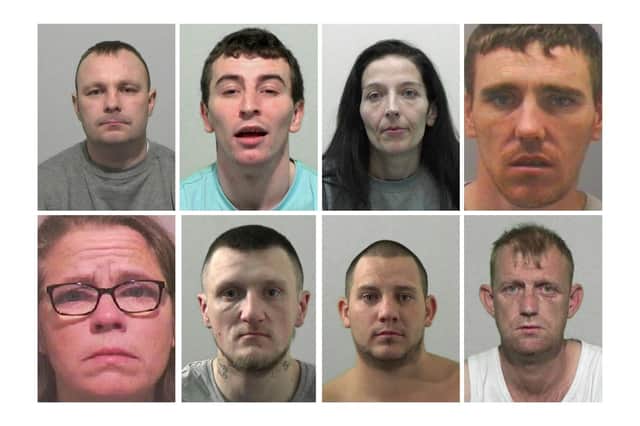 They were all jailed for committing offences in or linked to South Tyneside.