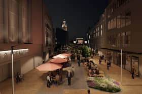 A visualisation of Fargate at night. Picture: University of Sheffield.