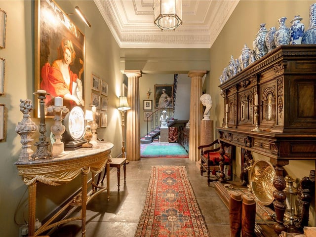 The house boasts many of its original features, such as wonderful plaster work, marble mantelpieces, working shutters, astragal windows and flagstones