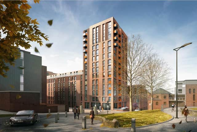 Construction company Graham is building a complex of 284 apartments, set to include a 13-storey tower, on Daisy Walk off Upper Allen Street.