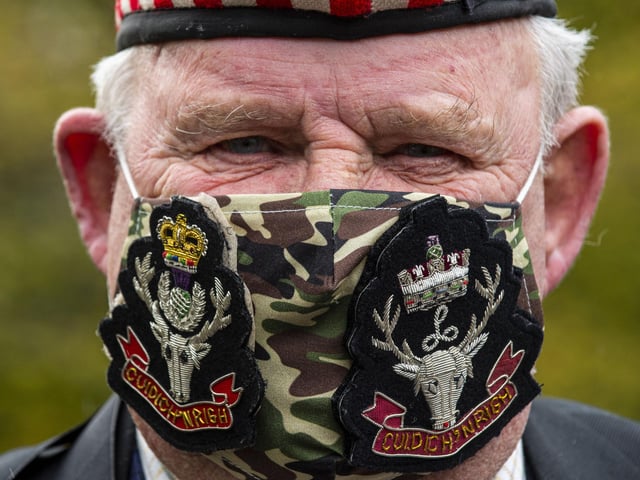 A few veterans were able to join in the virtual service at the Garden of Remembrance