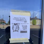 The paper signs appeared taped to the door of the newly-built retail units, off Nanny Marr Road in Darfield this week, advertising an "adult store coming soon to Darfield."