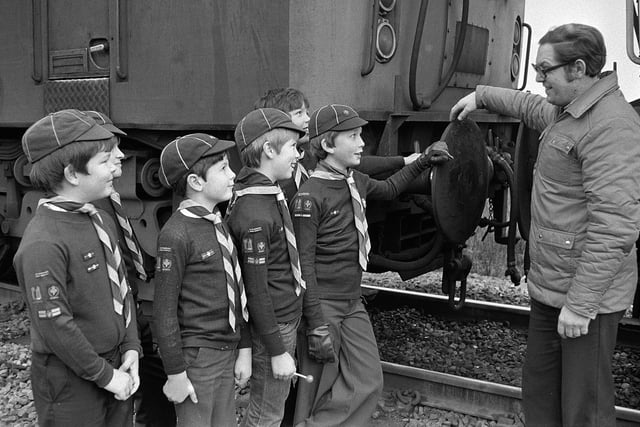 A visit to Shirebrook's diesel depot by local cubs - can you spot anyone you know?