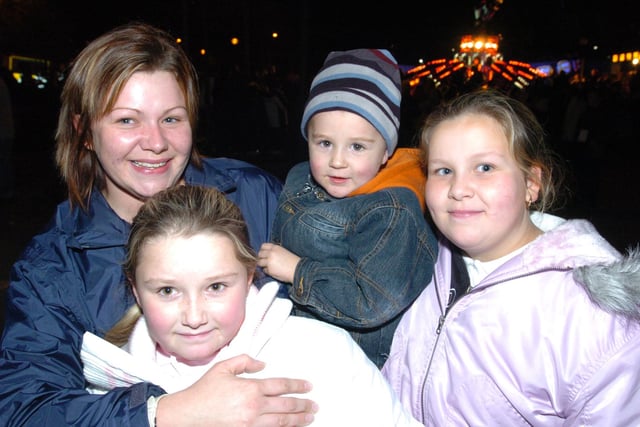 Katie Slack, Alysha Round, 9, Henry McKenna 2 and Natalie Johns, aged 9, at the Don Valley Bowl in 2004