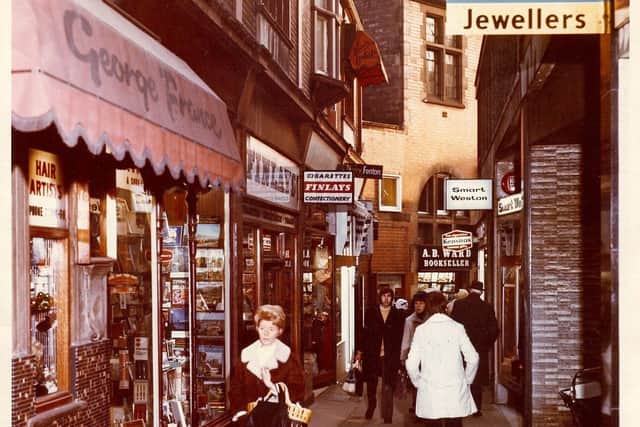 Sheffield's bustling Chapel Walk in the early 1970s