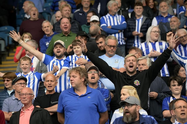Owls fans at Hillsborough for the match against Doncaster Rovers