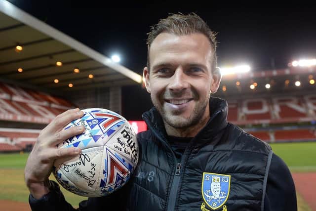 Jordan Rhodes netted a first half hat-trick in Sheffield Wednesday's victory over Nottingham Forest last year... (Photo by Steve Ellis)