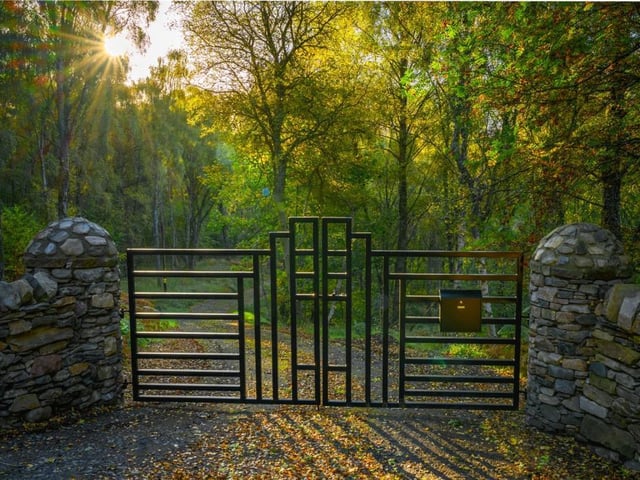 Gated entrance.