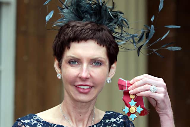 bet365 Chief Executive Denise Coates poses with her Commander of the British Empire (CBE) medal (Photo by Sean Dempsey - WPA Pool/Getty Images)