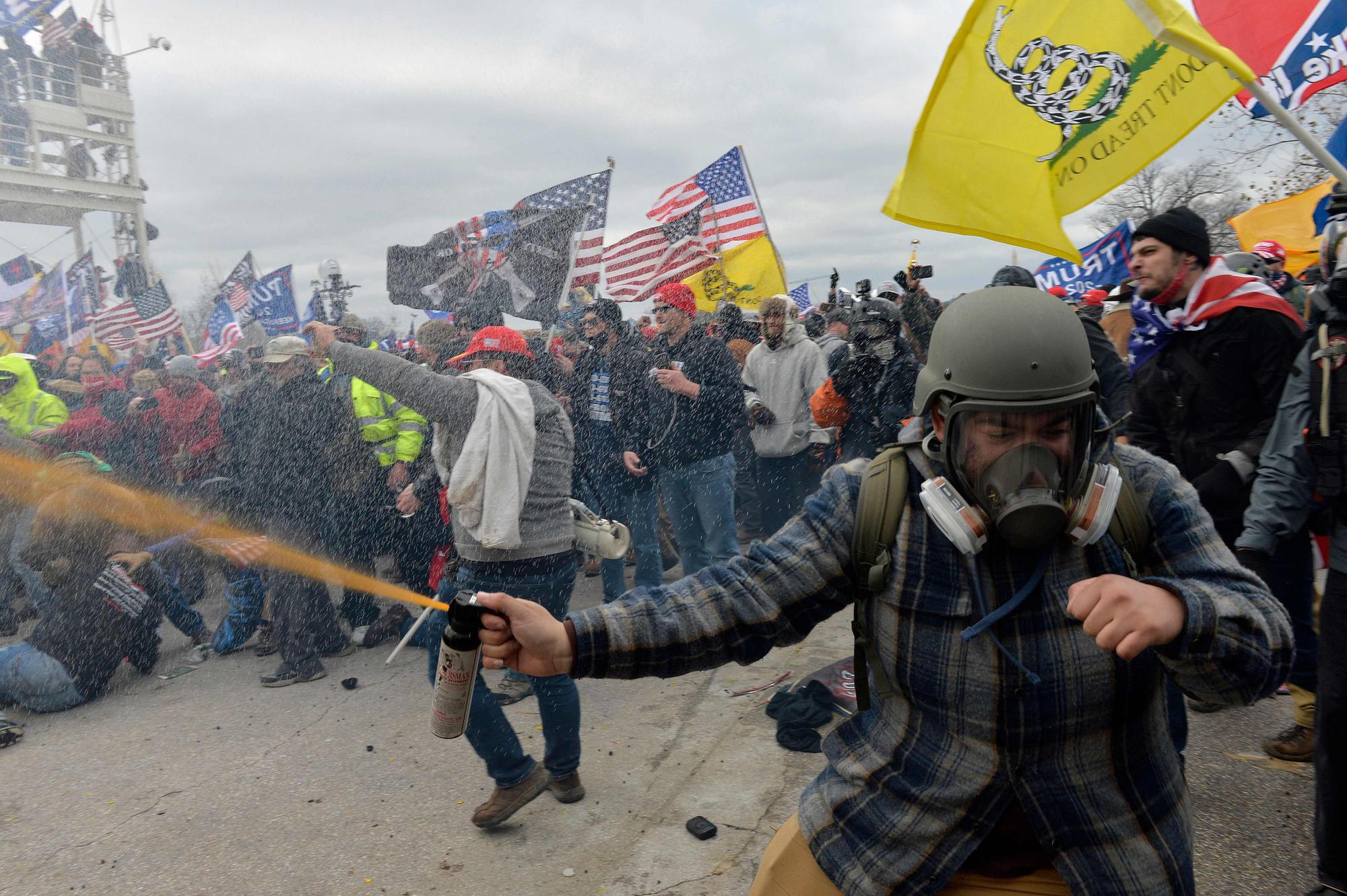 Trump supporters clash with police and security forces