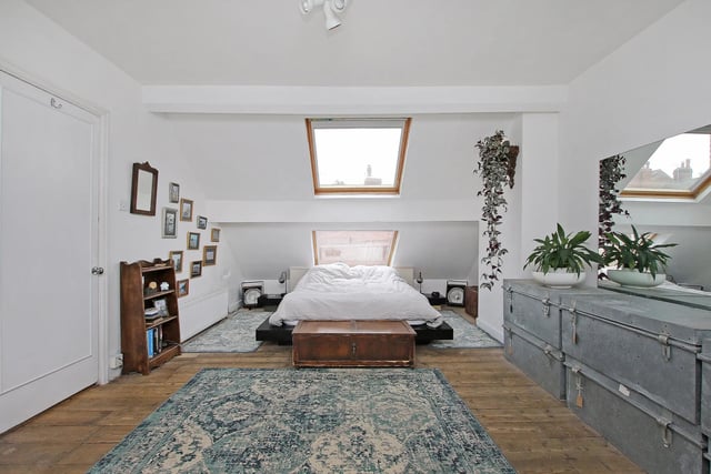 One of five bedrooms, this space has been cleverly used to offer good storage solutions.