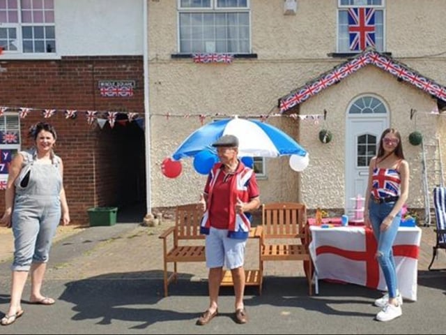 Residents mark the anniversary of VE Day in Kirk Sandall