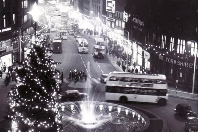 Christmas lights on Fargate, Sheffield - 1967

Goodwin fountain
Illuminations