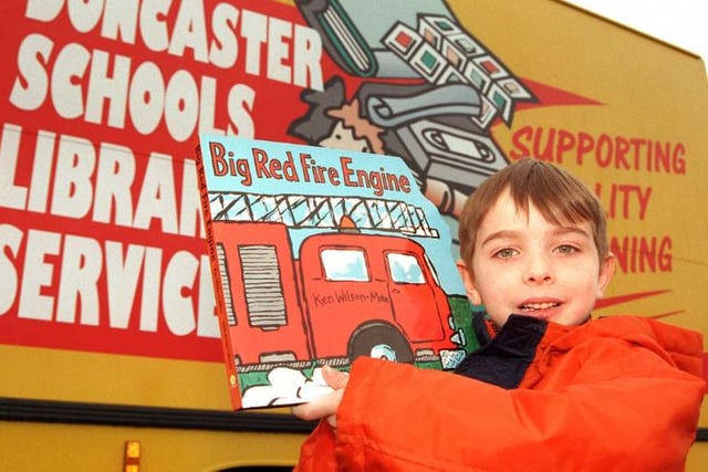 Corey Johnson aged six from Skellow visited the book bus in 1999.