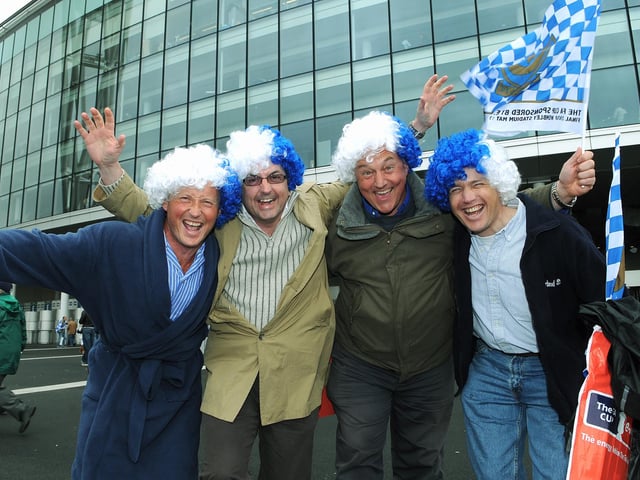 Pompey fans at Wembley.