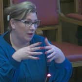 Kathryn Giles-Bowman speaking at a meeting of Sheffield health and wellbeing board about problems that people in Stocksbridge and Deepcar face in accessing pharmacy services. Picture: Sheffield City Council webcast