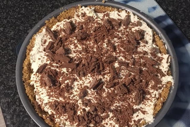 Joanne Grayson's son made this banoffee pie for them to share