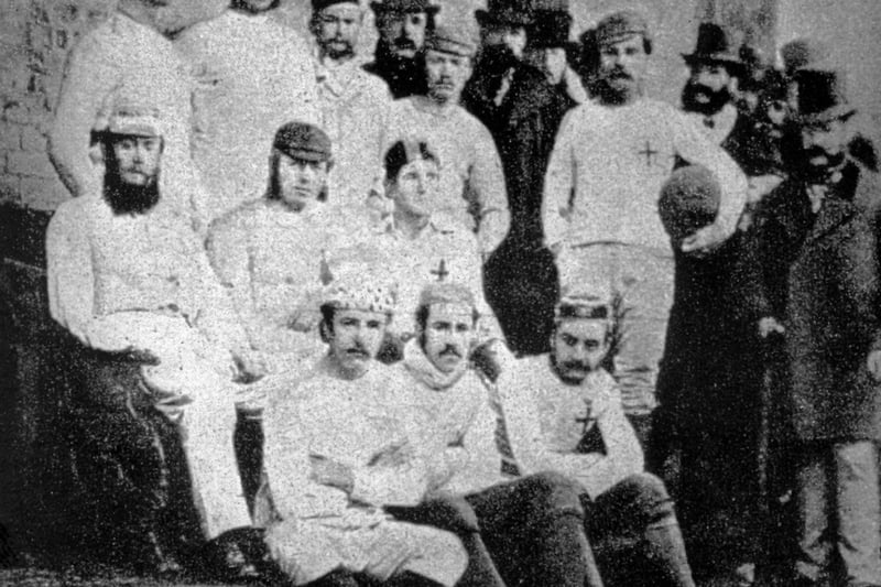 An 1857 team image of Sheffield Football Club made available by the club on October 24, 2007, when the world's oldest football club celebrated their 150th anniversary