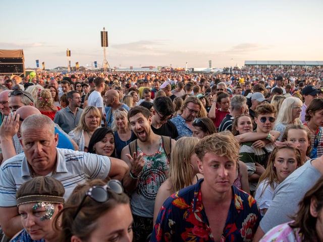 The crowd waiting for Plan B on The Common Stage. Picture: (250819-086)