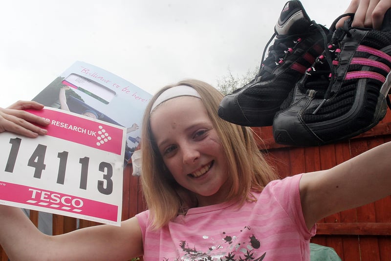 Kellie Howdle, from Clay Cross gets ready for the Race For Life event