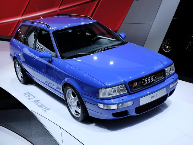 The godfather of fast estates and once the fastest estate car on earth. Audi took a standard 80, added a 311bhp 2.2-litre five-pot turbo, uprated running gear and Porsche brakes. Its 5.4-second sprint to 62mph is still quick today