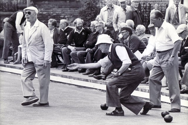 Enjoying a game of bowls in 1982.  Picture Sheffield Newspapers