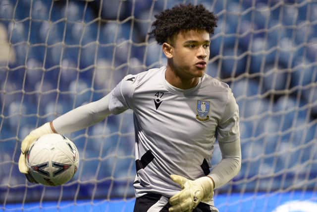 Owls young keeper Pierce Charles has been called up to the Northern Ireland under-18 squad. Pic: Steve Ellis.