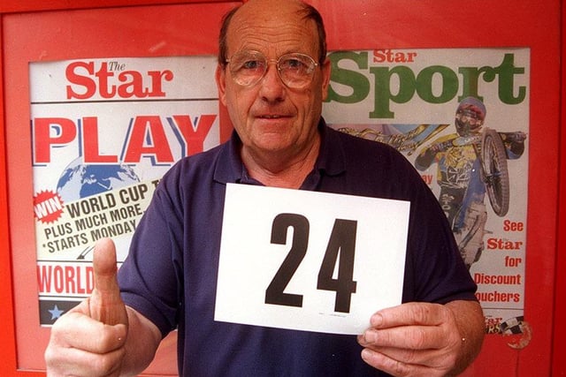Pictured is John Burkhill as he was about to take part in the Star Walk for the 24th year - May 1998