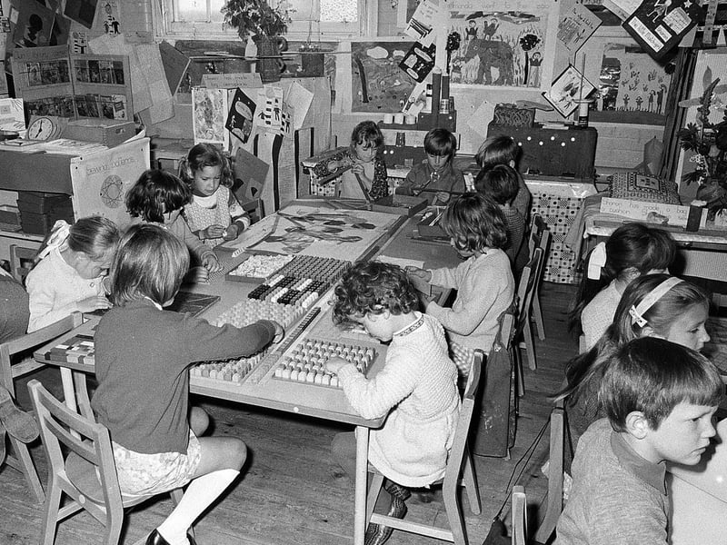 Orchard Primary School pupils busy at work in the classroom.