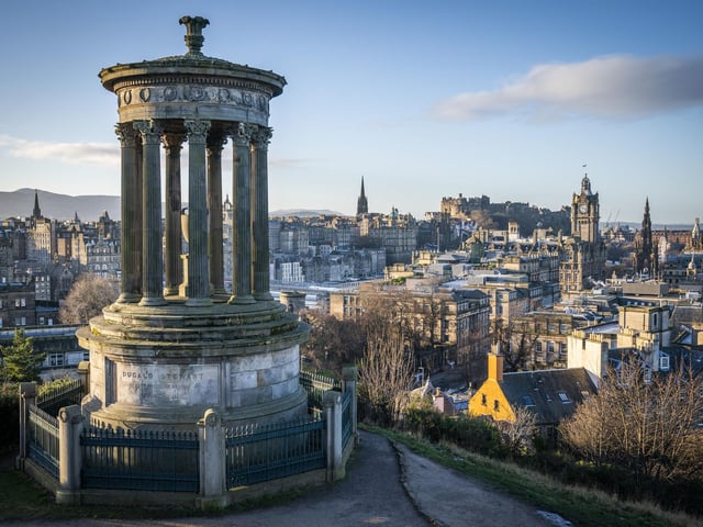 Davy and Yvonne sing their hearts out to Misty Blue in SUnshine on Leith, and Death Defying Acts saw Houdini's entourage enter the capital city via Calton Hill. With the stunning views of the city, it's the ideal backdrop for a number of films and TV shows.