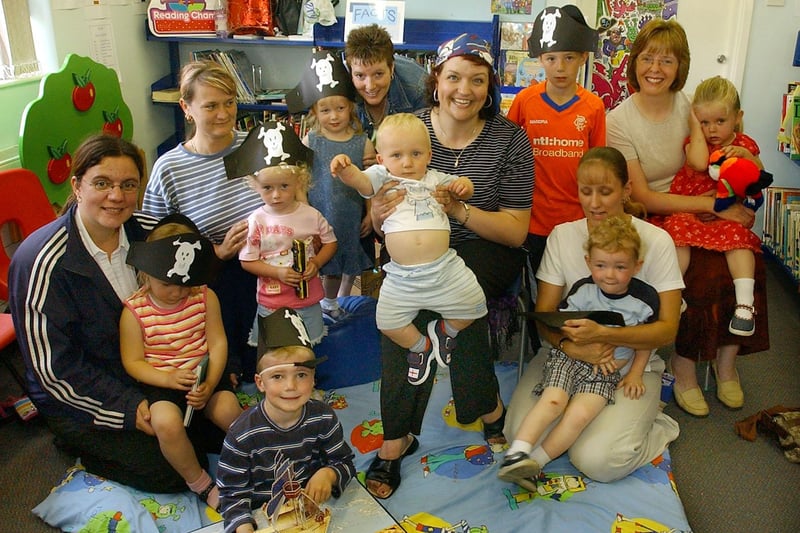 Story time had a pirate theme in this 2004 reminder from Blackhall Library.