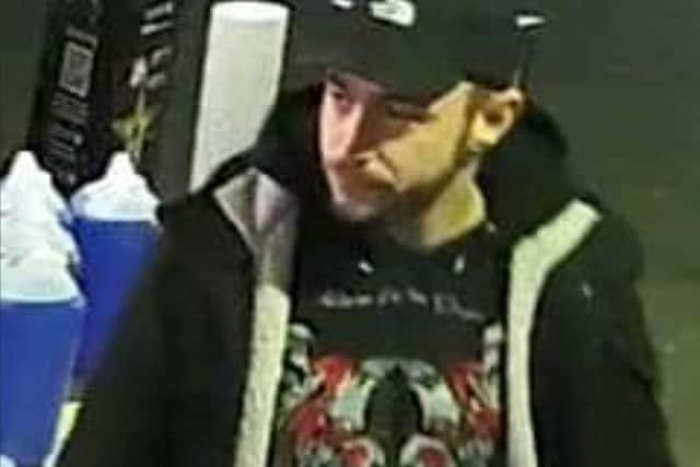 Police in Sheffield have released a CCTV image of a man they would like to speak to in connection to an incident of arson at a Sheffield petrol station.
