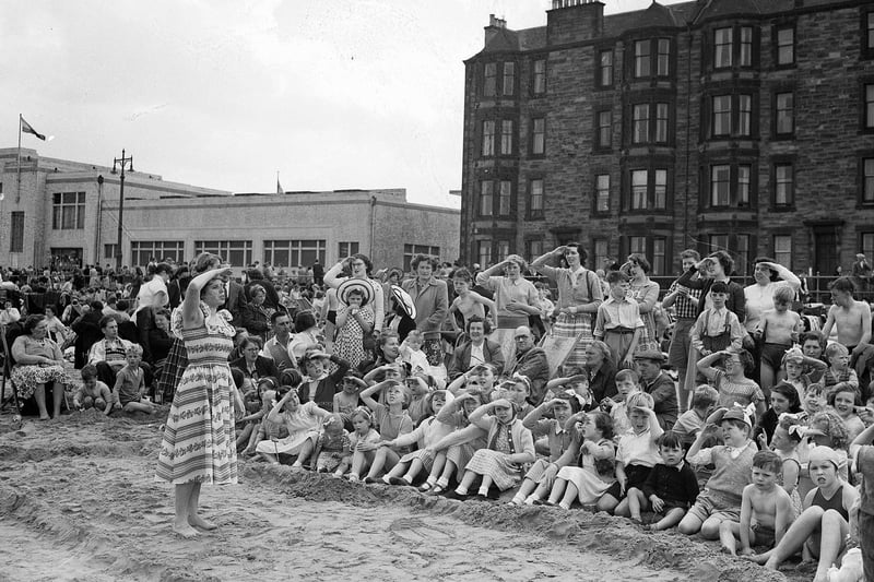 These children were taking part in 'The Action Song' at the Portobello Seaside Mission in July 1954.