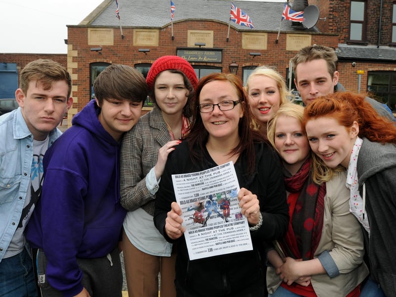 Jackie Fielding and members of this youth theatre group were holding a fundraising night at the Trimmers Arms in 2012.