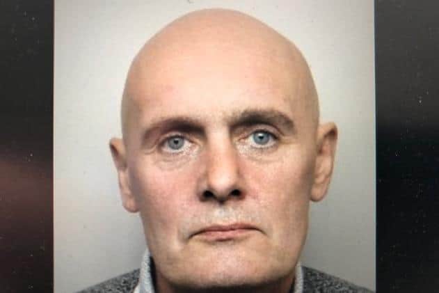 Pictured is Ian Grierson, aged 49, of Main Road, Darnall, Sheffield, who admitted committing four burglaries and has been sentenced to 18-months of custody.