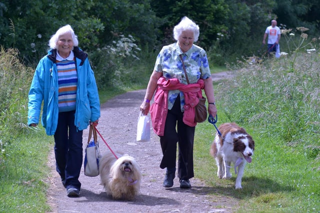 Dogs and their owners took part in a dogs day out walk back in 2014. Picture by FRANK REID