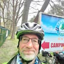 Nick Marston, who works at Leeds Teaching Hospitals, has cycled around Europe for three months ro raise money for the hospital and the British Acoustic Neuroma Association, after being diagnosed with a brain tumour 25 years ago.