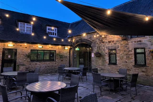 The new outdoor dining courtyard
