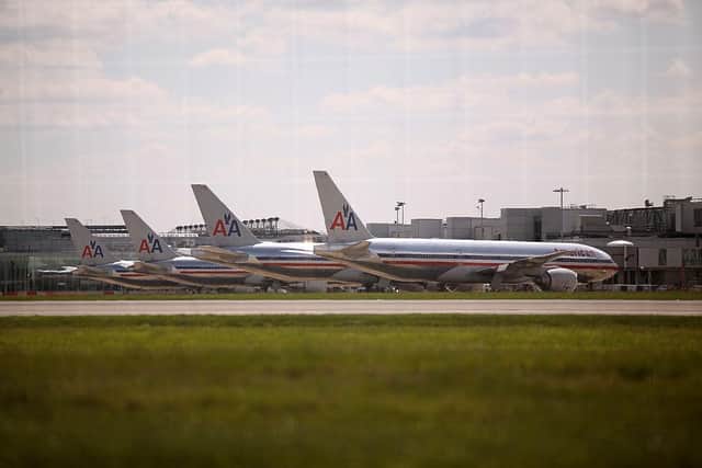 American airlines planes at Heathrow (Photo by Oli Scarff/Getty Images)