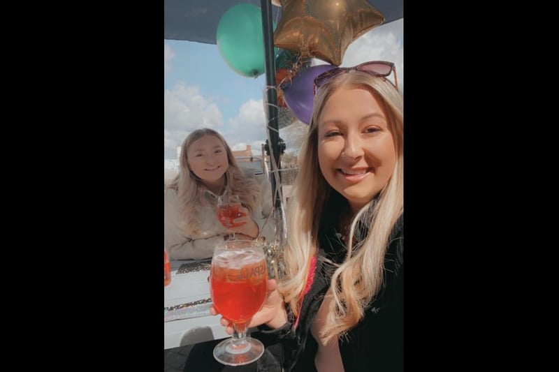 Ellie Witton celebrated her birthday AND pubs reopening on the same day! "Drinks with my bestie!" she said.