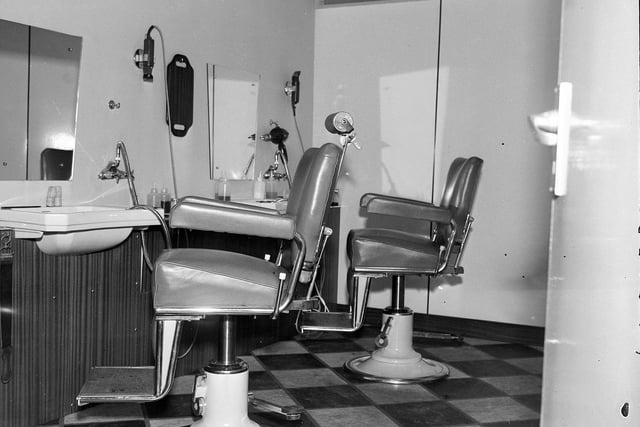 Another picture of Smiths Hairdressing Salon - this time of the interior- taken in February 1960.
