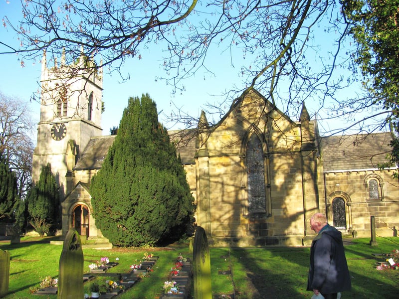St Michael's Church in Rossington - the shadowy ghost of a cat and hissing noises have been heard in the church graveyard.