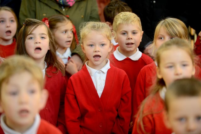 It's beginning to look a lot like Christmas for these pupils in 2013 as they sang festive songs in the Bridges. Does this bring back happy memories?