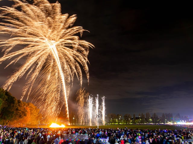 Cosham Bonfire and Fireworks Display at King George V Playing Field, Cosham, Portsmouth on Wednesday 3rd November 2021