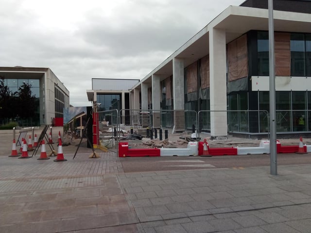 View of the cinema complex at Waterdale, Doncaster, showing units that will become restaurants